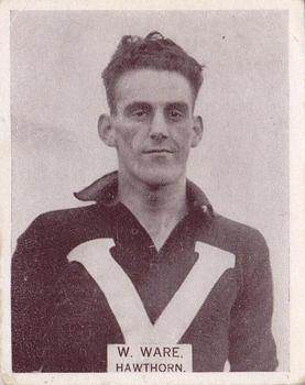 1933 Wills's Victorian Footballers (Large) #163 Walter Ware Front